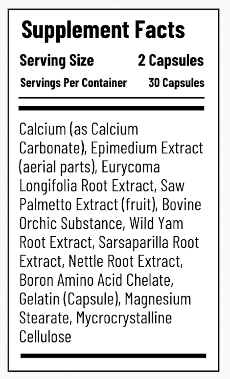 Testo Ingredients